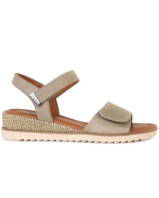 Tamaris Brown Iris Low Wedge Sandals