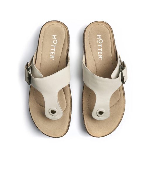 Hotter Metallic Resort Wide Sandals