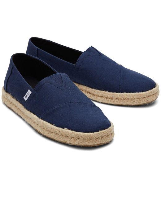 TOMS Blue Alpargata Rope 2.0 Slip On Shoes for men