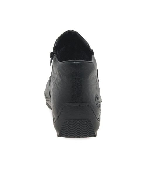Rieker Black Cutler Ankle Boots