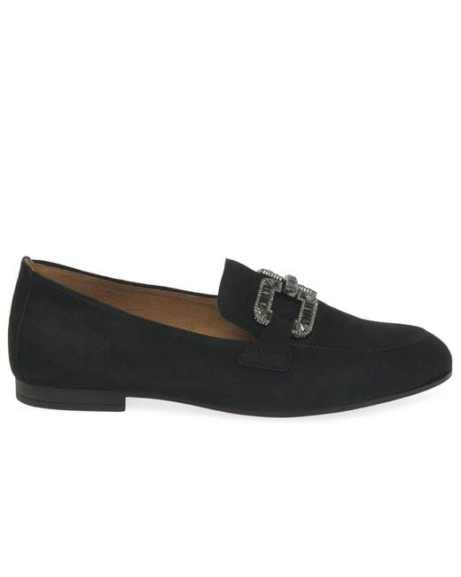 Gabor Black Jackie Loafers Size: 2.5