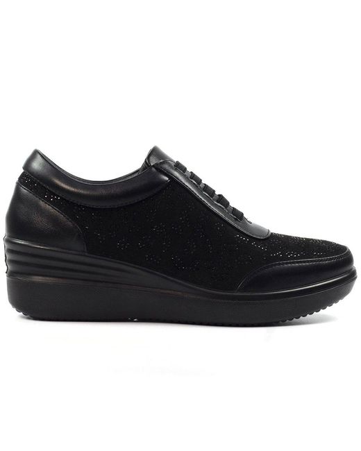 Lunar (GRS) Black Muriel Wedge Trainers