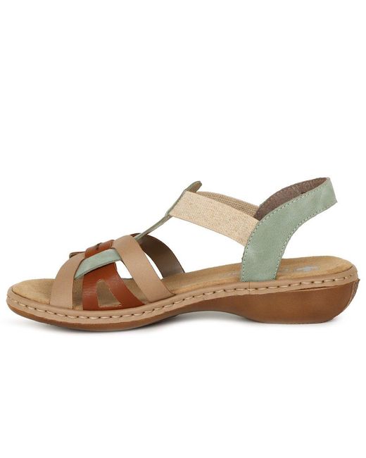 Rieker Metallic Globe Sandals
