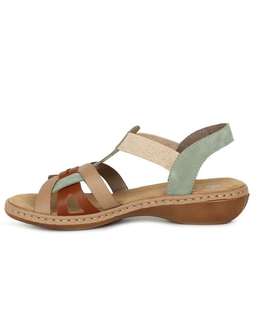 Rieker Metallic Globe Sandals