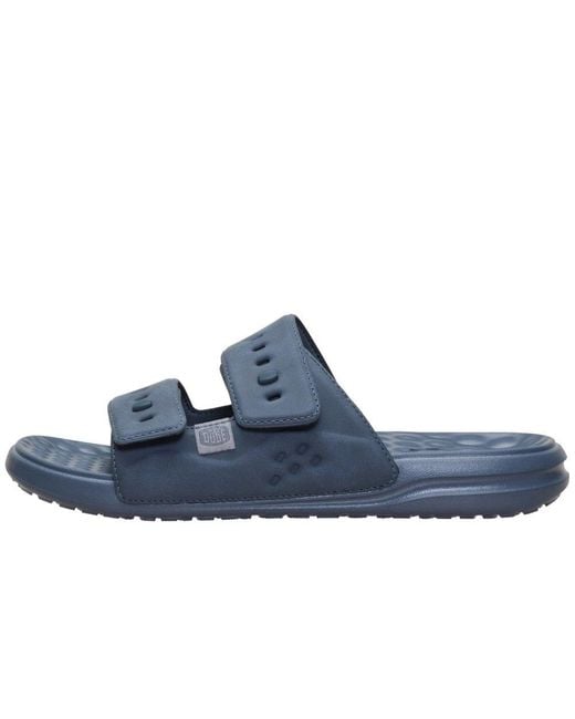 HeyDude Blue Wave 2 Strap Slide Sandals for men