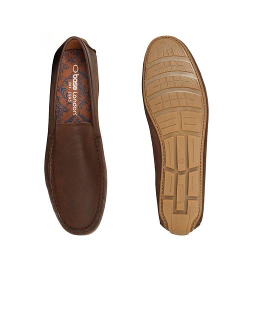Base London Brown Moss Loafers for men
