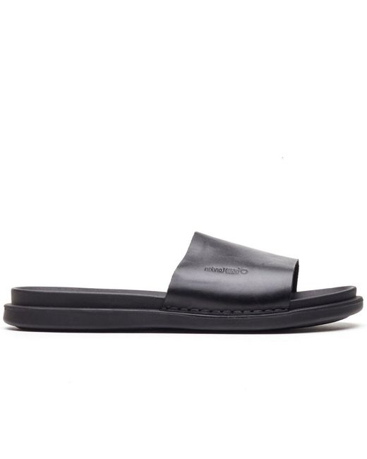 Base London Blue Albany Slide Sandals for men