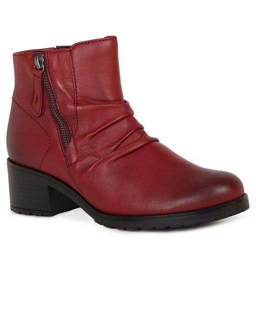 Gabor Red Jenna Ankle Boots