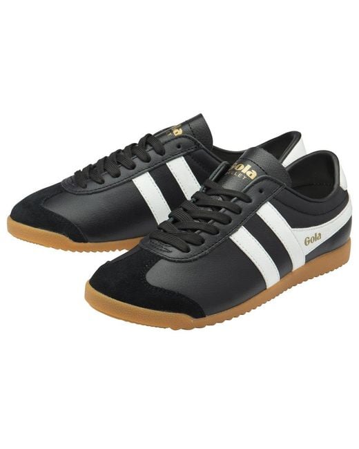 Gola Black Bullet Leather Trainers