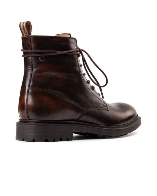 Base London Brown Brunel 7 Eyelet Boot for men