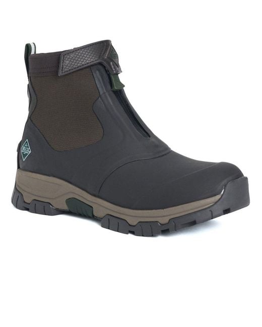 Muck Boot Gray Apex Mid Zip Short Wellingtons for men