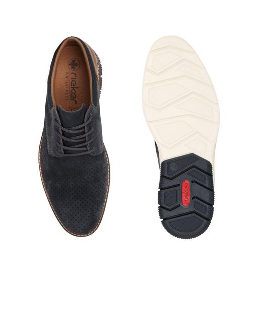 Rieker Blue Baxter Casual Lace Up Shoes for men