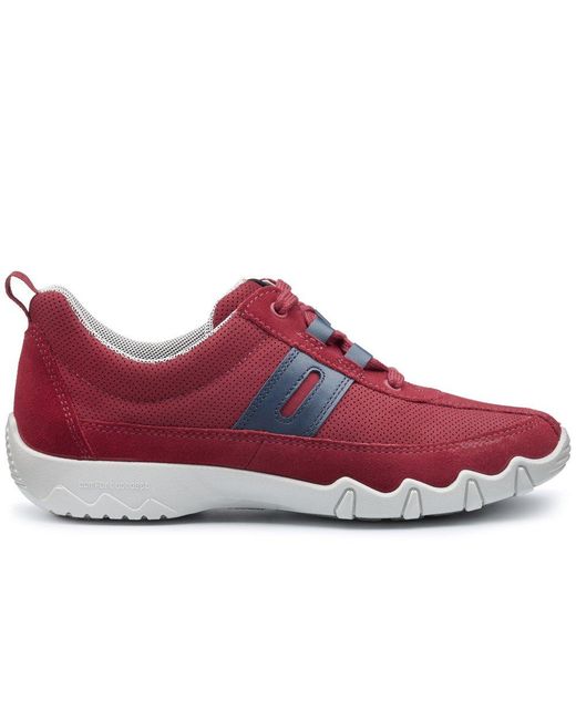 Hotter Red Leanne Ii Wide Trainers