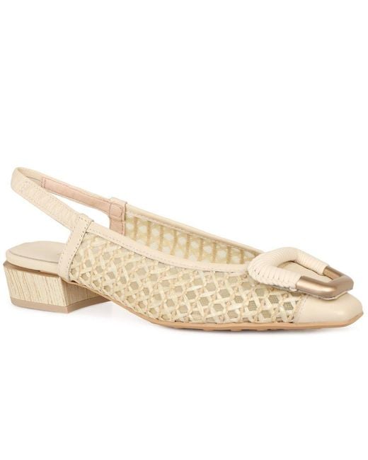 Hispanitas Natural Azucena Low Heeled Slingbacks