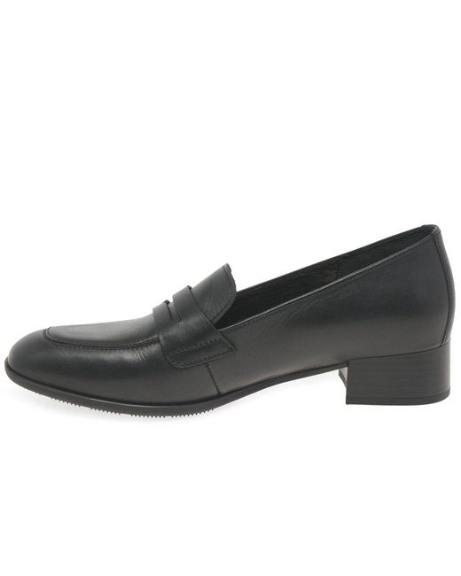 Gabor Black Right Penny Loafers