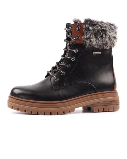 Lunar Black Bernice Ankle Boots