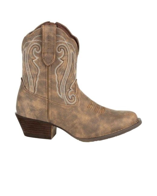 Durango Brown Crush Shortie Western Boots