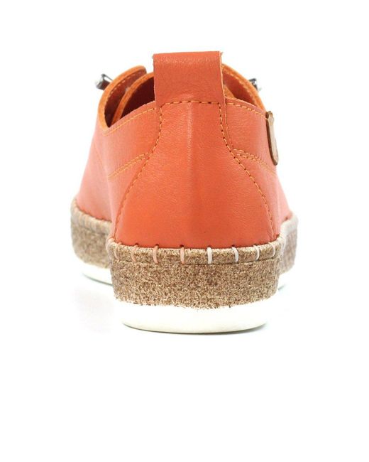 Lunar (GRS) Red Evie Plimsoll Trainers