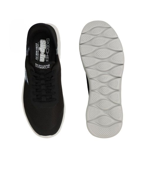 Skechers Blue Go Walk Flex Wide Fit Trainers for men