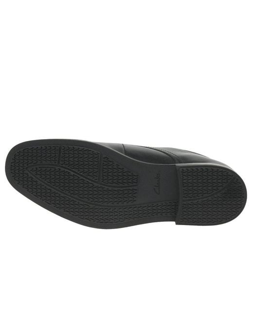 Clarks Black Howard Cap Formal Lace Up Shoes for men