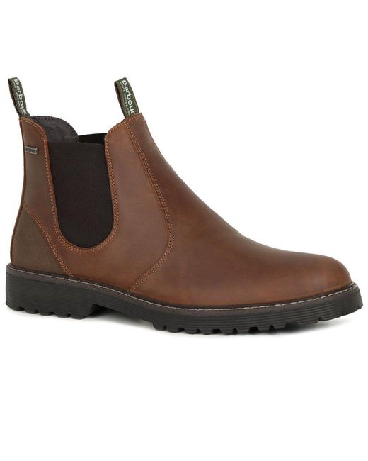 Barbour Brown Patton Chelsea Boots for men