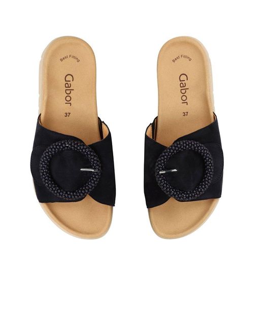 Gabor Blue Everly Mule Sandals