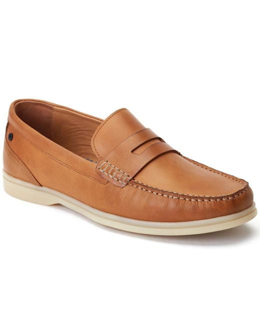 Base London Brown Marlin Penny Loafers for men