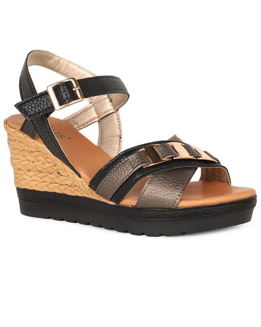 Lotus Metallic Tassere Espadrille Sandals