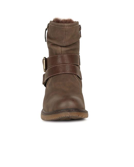 Lunar (GRS) Brown Chime Iii Ankle Boots