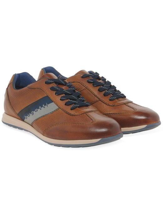 Bugatti Brown Truman Trainers for men