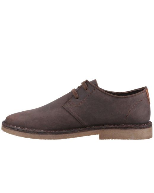 Hush Puppies Brown Scout Leather Lace Up Shoes for men