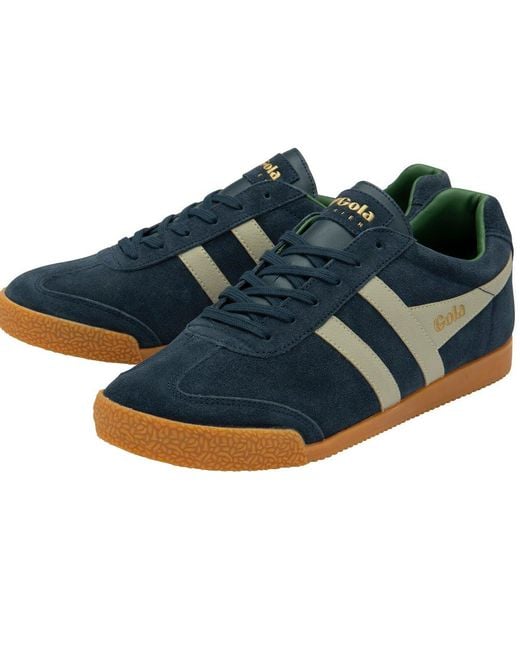 Gola Blue Harrier Suede Trainers Size: 7 for men