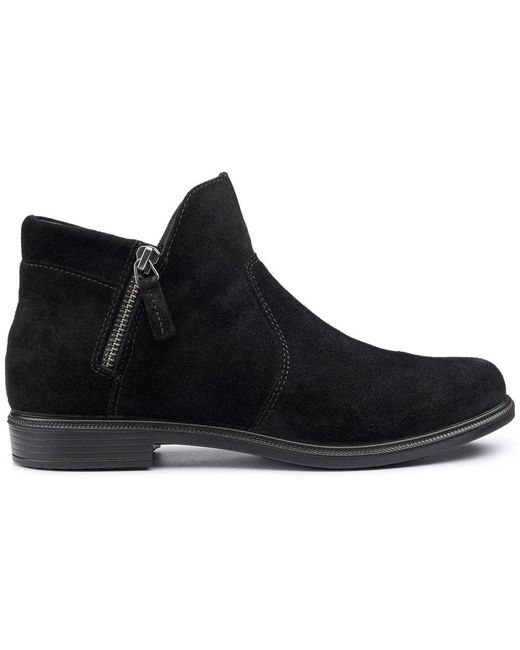 Hotter Black Ludlow Ankle Boots
