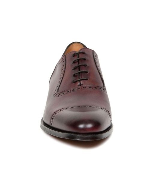 Cheaney Brown Fenchurch Oxford Shoes Colour: Burgund Calf Lea (F) for men