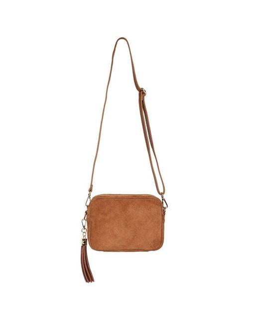 Elie Beaumont Brown Crossbody Suede Messenger Bag