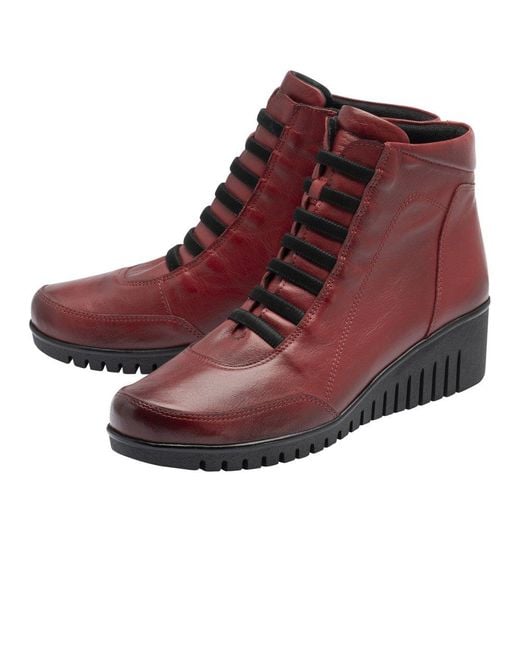Lotus Red Myrthe Ankle Boots
