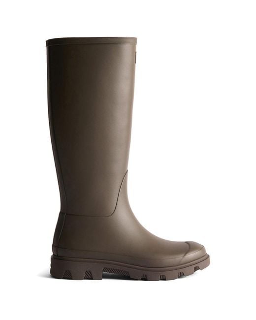 Hunter Brown Downpour Tall Wellingtons for men
