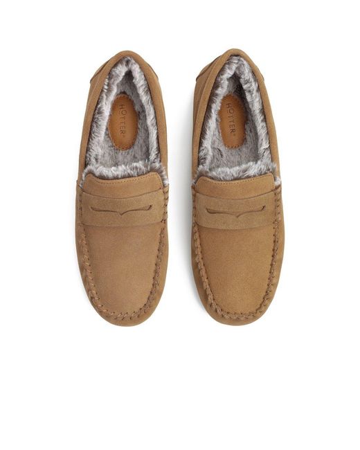 Hotter Brown Rest Slippers for men