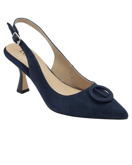 Lotus Blue Delfina Slingback Court Shoes