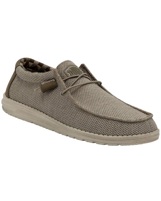 Hey Dude Gray Wally Sox Shoes for men