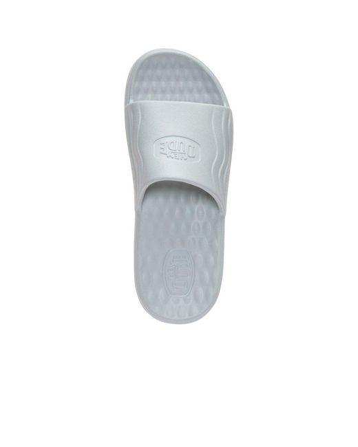 HeyDude White Wave Slide Sandals for men