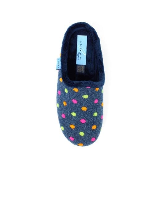 Lunar (GRS) Blue Peanut Mule Slippers