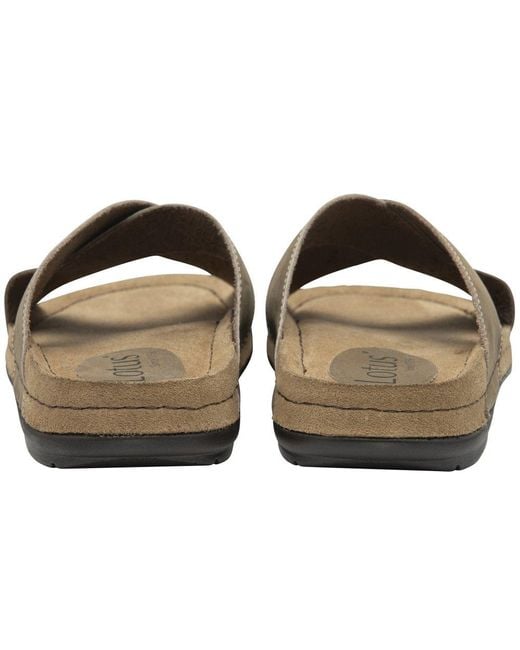 Lotus Brown Salcombe Mule Sandals for men