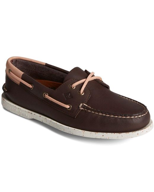 Sperry Top-Sider Brown Authentic Original 2-eye Veg Re-tan Boat Shoes for men