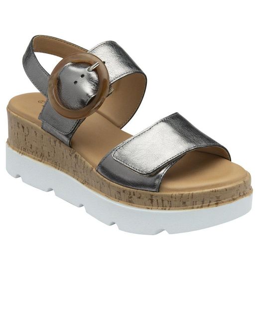 Lotus Metallic Cammie Sandals