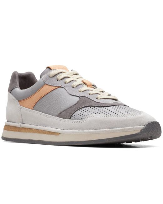 Clarks Gray Craft Run Tor Trainers for men