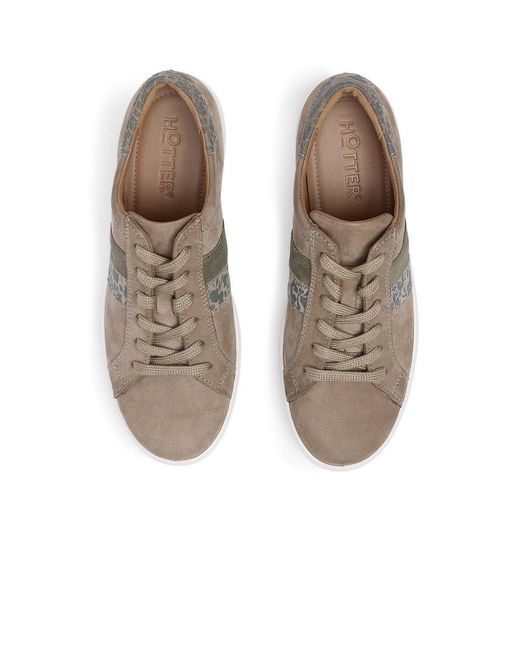 Hotter Gray Switched Wide Fit Trainers