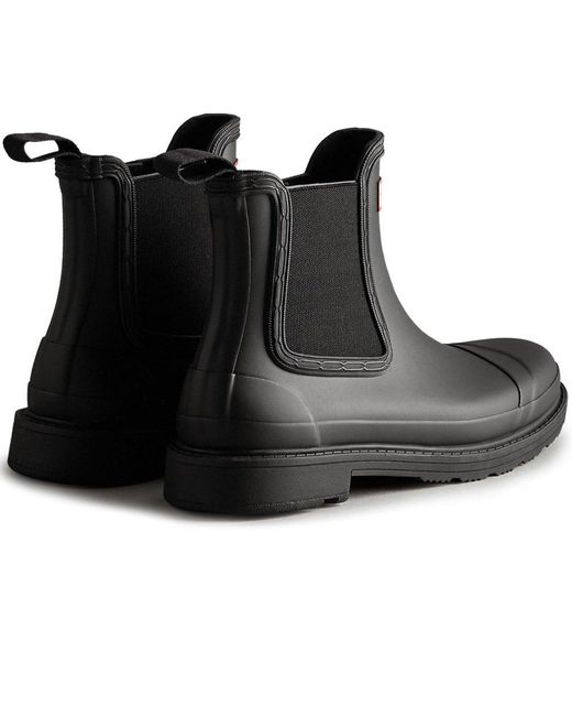 Hunter Black Commando Short Wellingtons