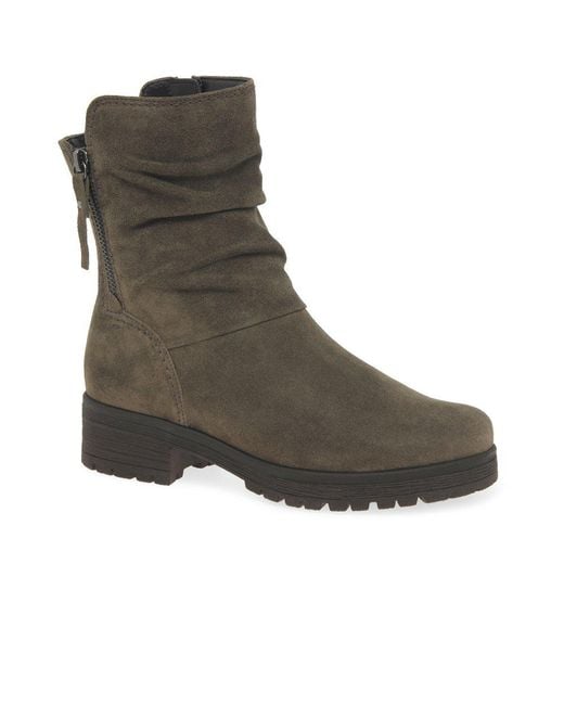 Gabor Brown Zola Biker Boots