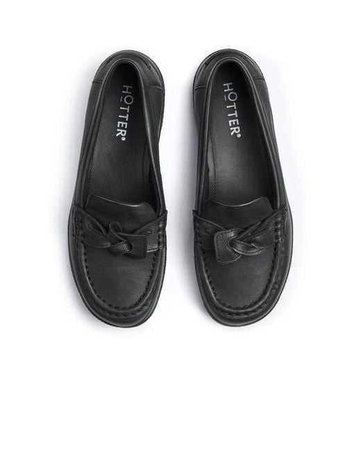 Hotter Black Cabana Shoes